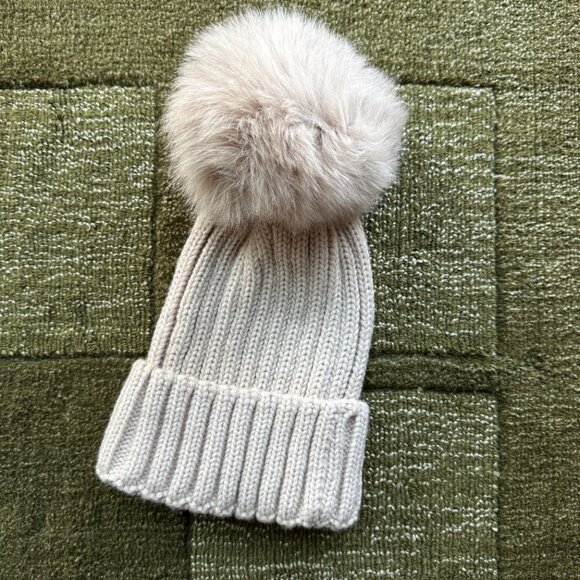 Jocelyn Real Fur Pom-Pom Beanie - Picture 3 of 4